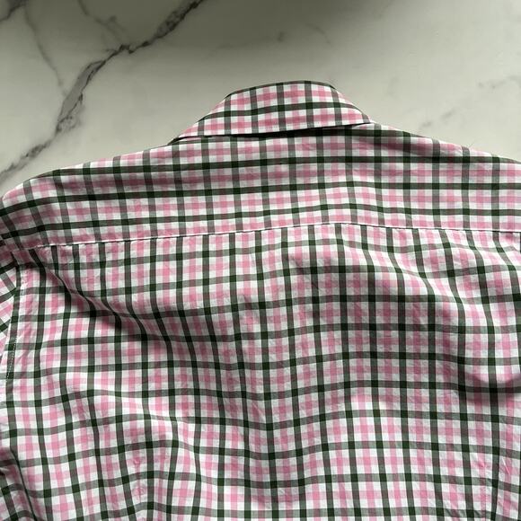 Barbour Bruce Men's Shirt Classic Tailored Fit Cotton Chek Nevada Pink Size L - Picture 7 of 11